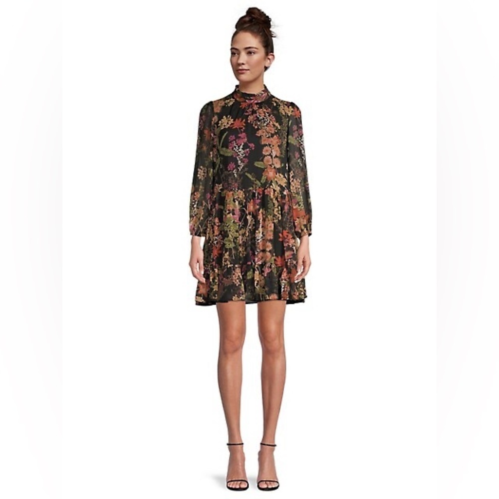 Gabby Skye tiered floral mini dress